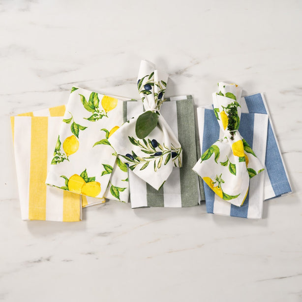 Robinsons Kitchen Towel Twin Pack Luxury Designer Lemons Heritage Collection