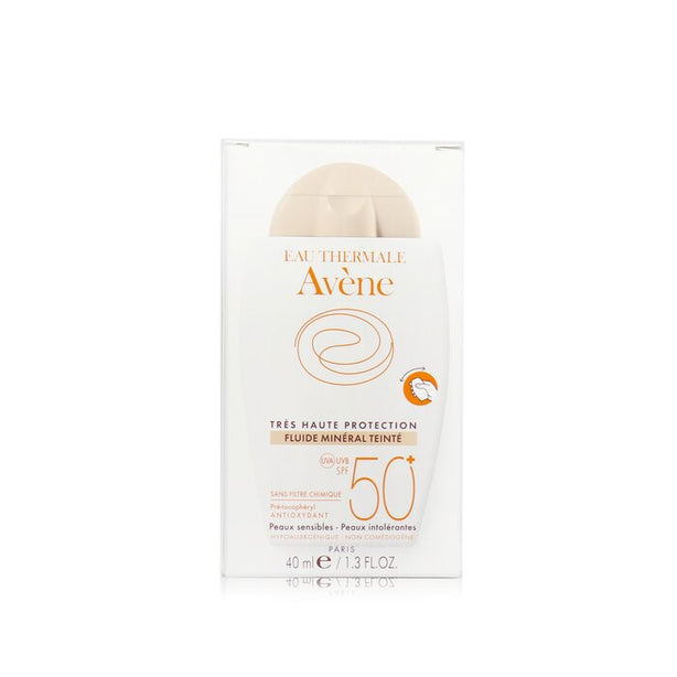 Very High Protection Tinted Mineral Fluid Spf 50+ - For Sensitive & Intolerant Skin - 40ml/1.3oz