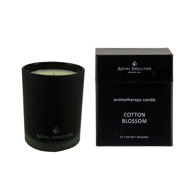 Royal Doulton Cotton Blossom Black Soy Candle (220g)