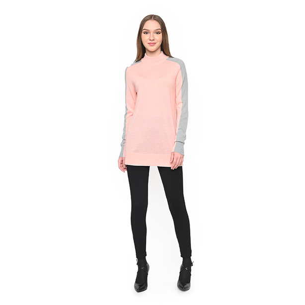 Ladies Mock Neck Raglan Sleeve Sweater