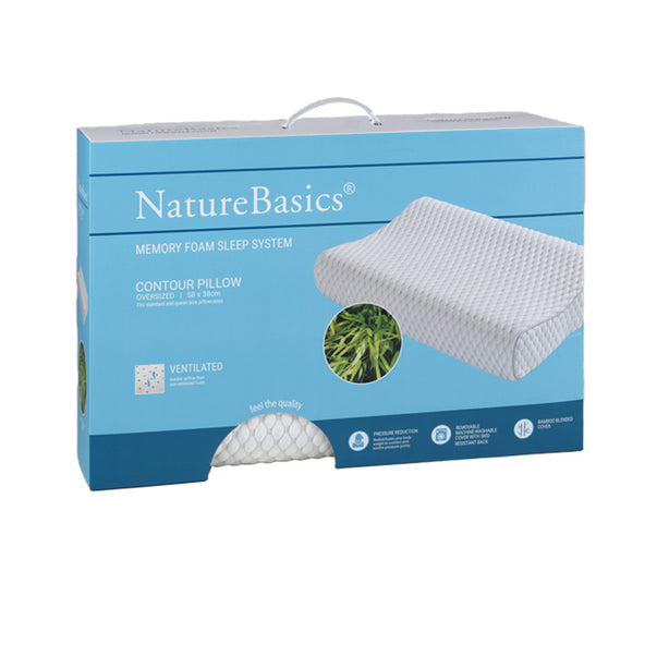 Nature Basics Memory Foam Contoured Pillow