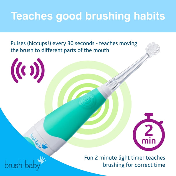 Brush-baby Baby Sonic Electric Toothbrush 0-3 yrs (Teal)