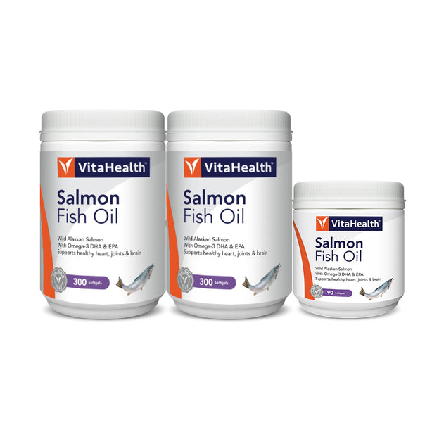 VitaHealth Salmon Fish Oil 2x300s+90s