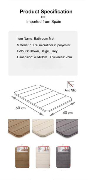 T5130.00 Tatay Bath Mat Nuvola Beige