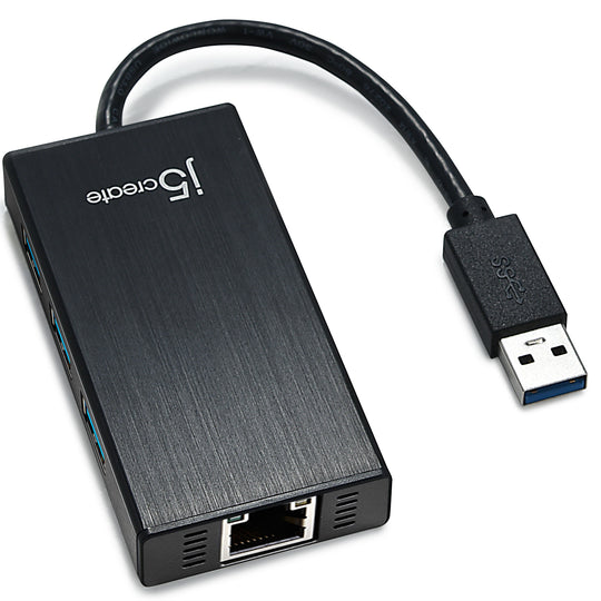 J5Create USB 3.0 Gigabit Ethernet+3-Port USB 3.0 Hub
