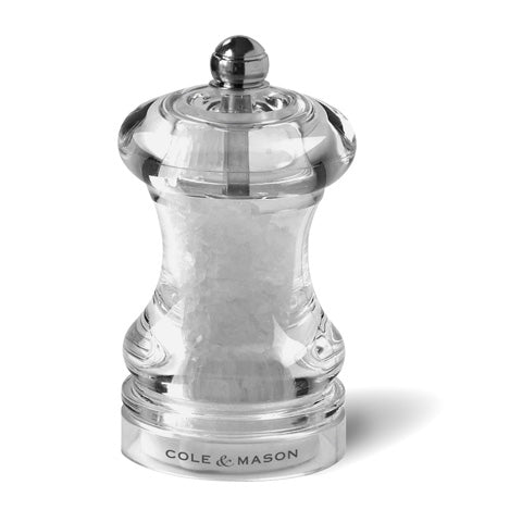 Cole & Mason Acrylic Salt Mill W/Ceramic Mechanism Capstan