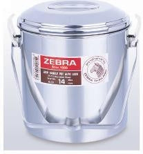 Zebra Loop Hdle Pot 14Cm W/Auto Lock Lid & Insert