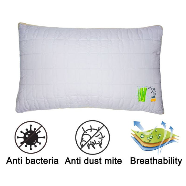 Sweet Home Bamboo Charcoal Anti Dust Mite Anti-Bacterial Pillow Soft Neck Protect Pillows 45x70x20 Cm