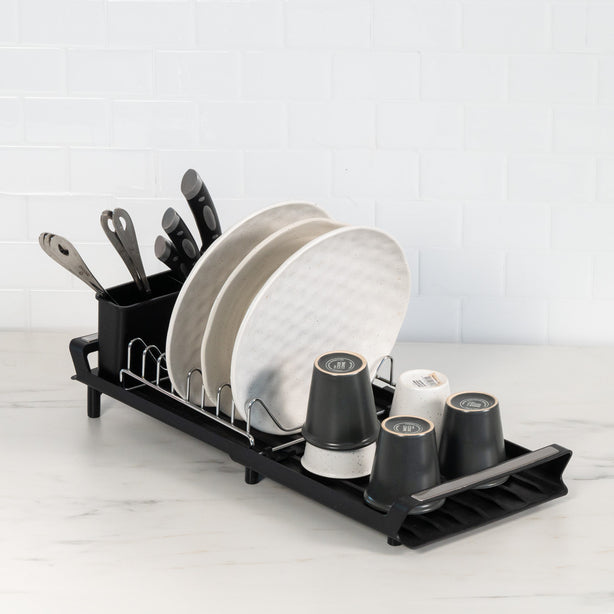 Robinsons Expandable Dish Drying Rack (Kitchen Rack, Cutlery Holder) - Special Buy