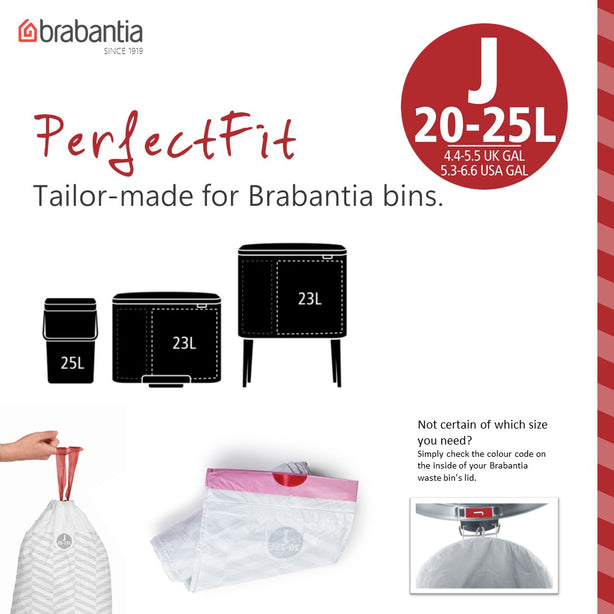 PerfectFit Bin Bags For newIcon, Code Y (20 litre), 6 Rolls with