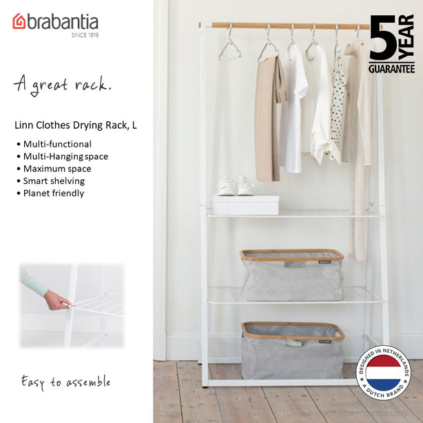 Brabantia Linn Adjustable Clothes Drying Rack, L