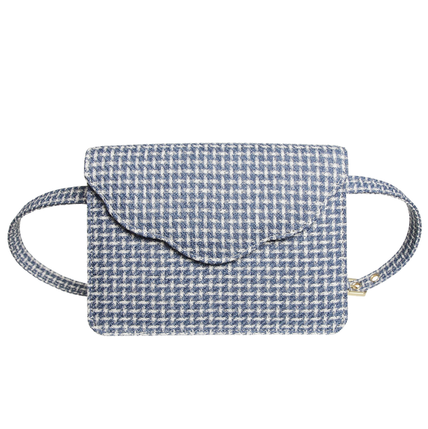 72 Smalldive Blue Fabric Wool Belt Pouch